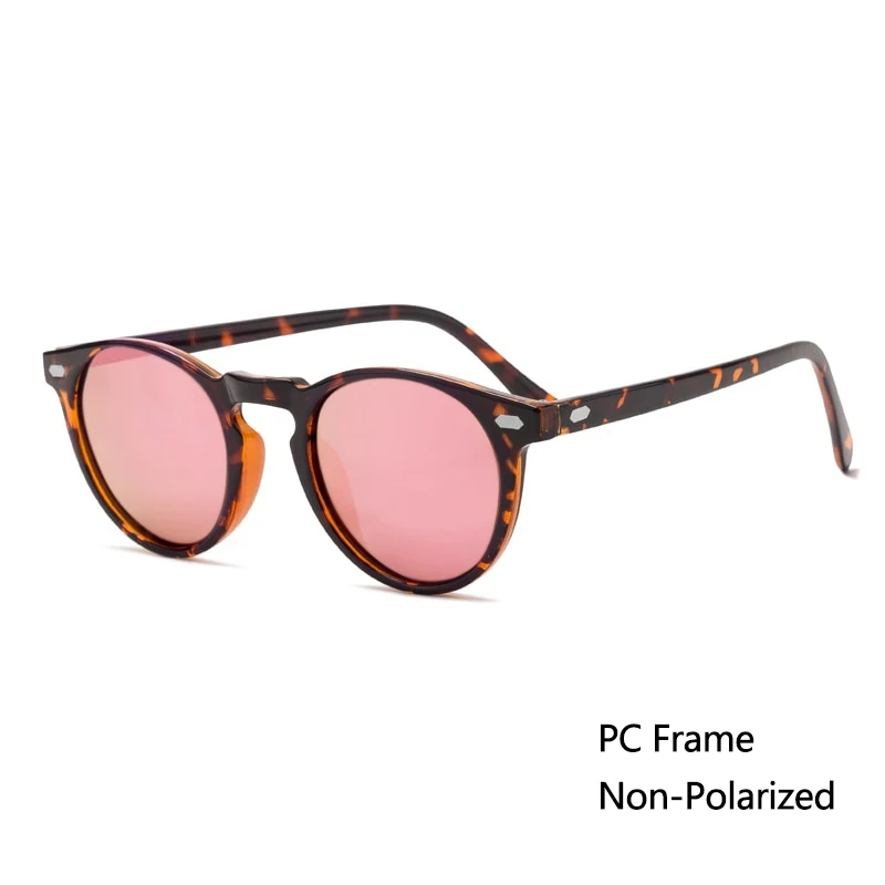C7 Leopard Pink Новинка, поляризованные солнцезащитные очки для мужчин и женщин, модные круглые линзы TR90, оправа, брендовые дизайнерские солнцезащитные очки для вождения, UV400 - Цвет линз: C7 Leopard Pink