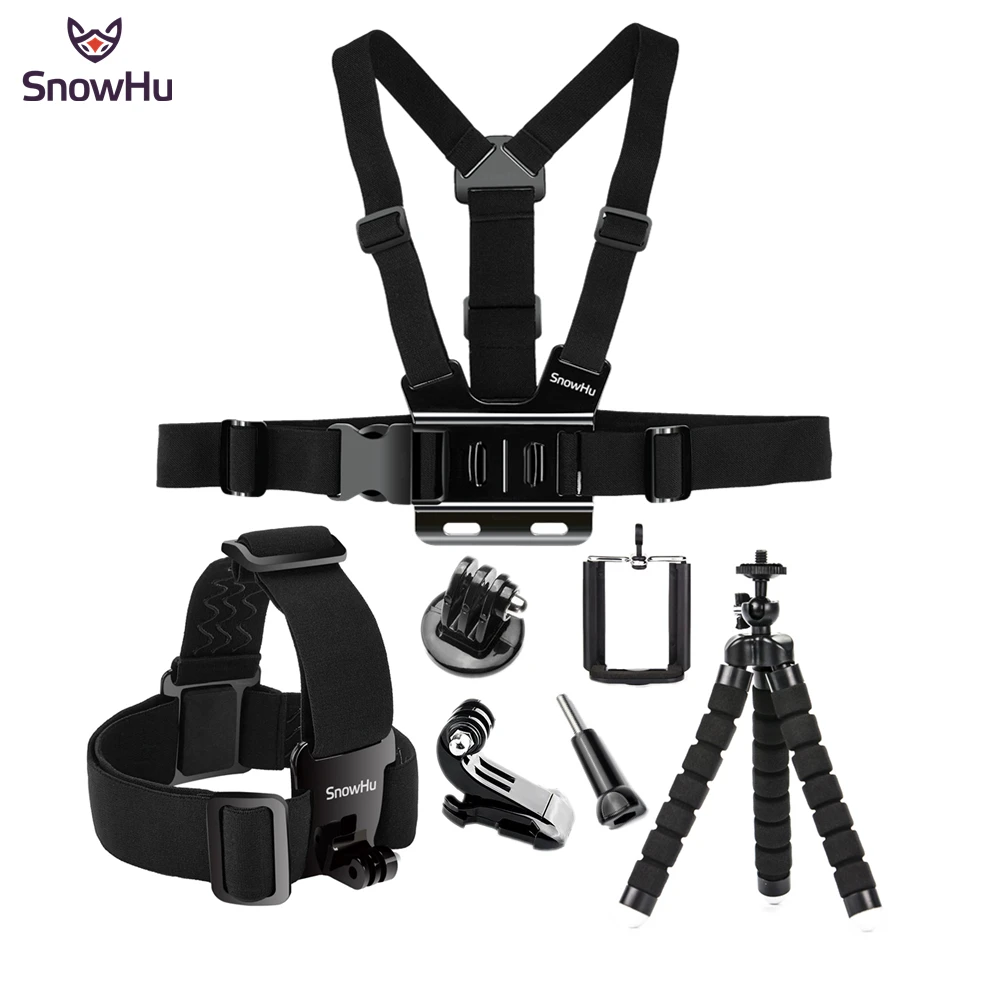 SnowHu для Gopro Hero набор аксессуаров штатив Осьминог нагрудное крепление Go pro hero 9 8 7 6