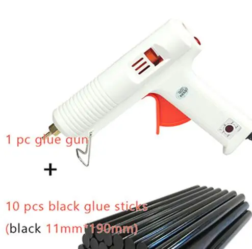 with 10 pcs sticks PROSTOEMER EU plug термоплавкий клеевой пистолет 120 Вт 100-220 градусов регулируемая температура клеевой пистолет тепловой Gluegun ремонтные тепловые инструменты - Цвет: with 10 pcs sticks