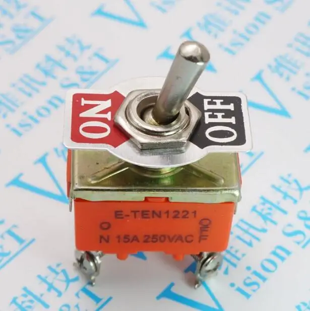 10 шт. E TEN1221 4 Pin SPST терминала ВКЛ ВЫКЛ 15A 250V тумблер TEN1221|Выключатели| |