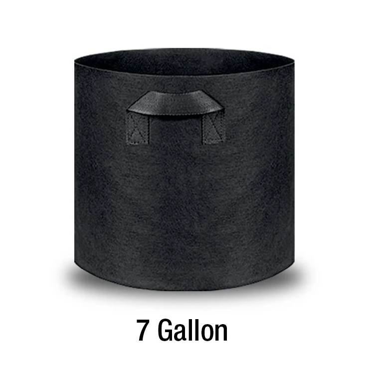 Black-7 gallon 1-10 галлонов ткани для выращивания сумки дышащие горшки для цветов корень мешок контейнер завод умные горшки ручки Садовые принадлежности цветочный горшок - Цвет: Black-7 gallon