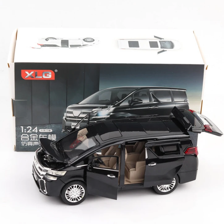 1:24 литая под давлением модель автомобиля для Alphard Vellfire роскошный MPV Металлический Игрушечный Автомобиль со звуком светильник функция оттягивания Детские Подарочные игрушки