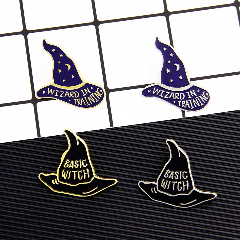 Булавки ведьмы Волшебная Шляпа колдовство книга хрустальный шар Луна фазы