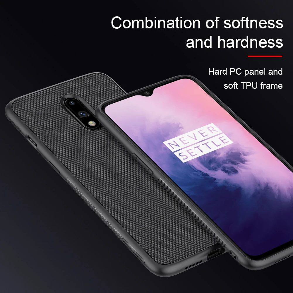 Для Oneplus 7 Pro Чехол из синтетического волокна роскошный текстурный деловой чехол