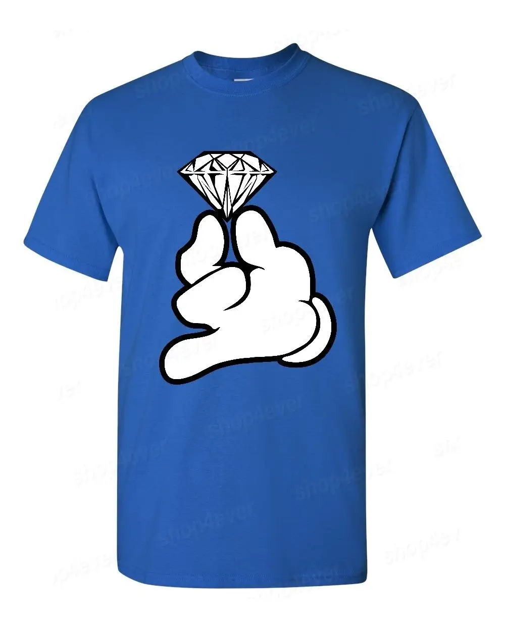 Футболки с Круглым Вырезом С Коротким Рукавом Мода 2017 Мужская Мультфильм Руки