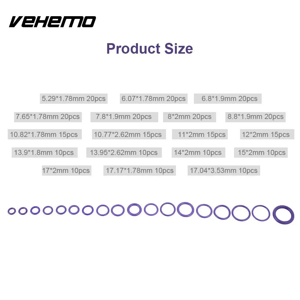 Vehemo уплотнительное кольцо водонепроницаемое резиновое для масляного уплотнения