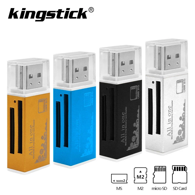 Кардридер для карт памяти SD цветной мультив 1 карты Pro Duo Micro T Flash M2 MS flash