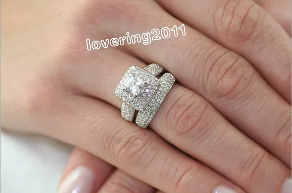 Choucong Majestic Sensation 134 шт камень 5А Циркон Камень 14KT белое золото GF обручальное кольцо