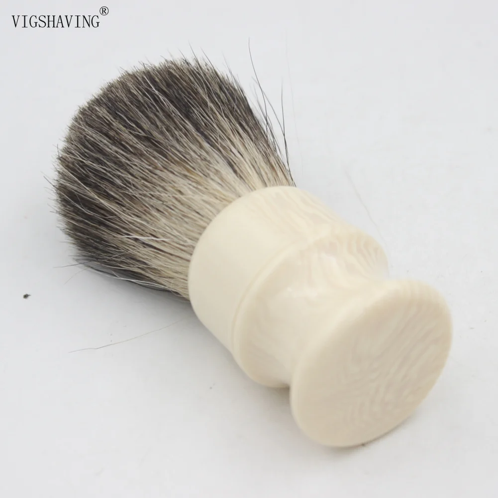 VIGSHAVING Искусственная слоновая кость, резина с ручкой серый чистый барсук волос щетка для бритья