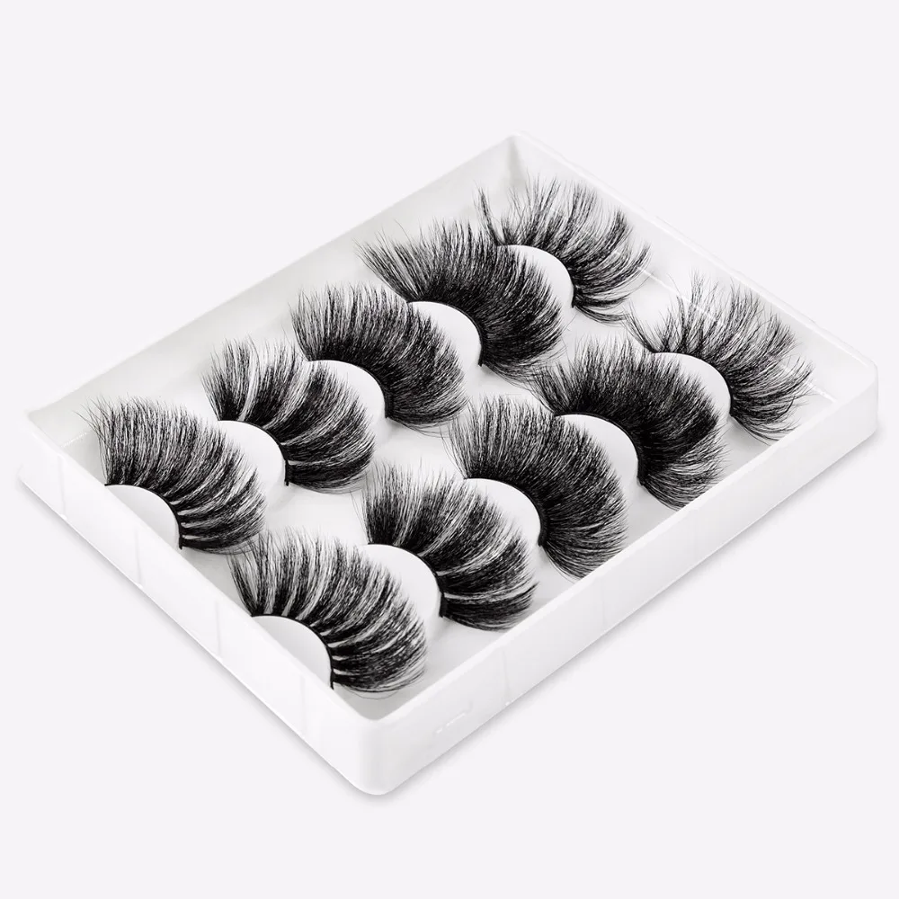 25 мм природных Накладные ресницы Длинные макияж 3D искусственная норка