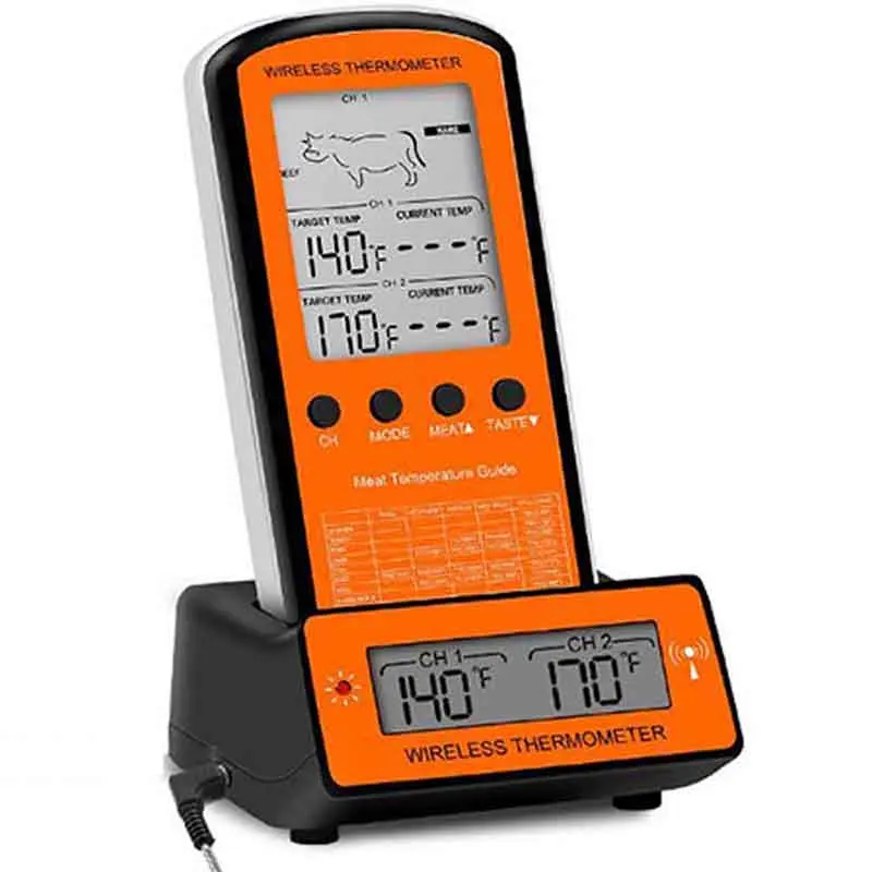 Беспроводной дистанционный термометр для барбекю двойной зонд цифровой