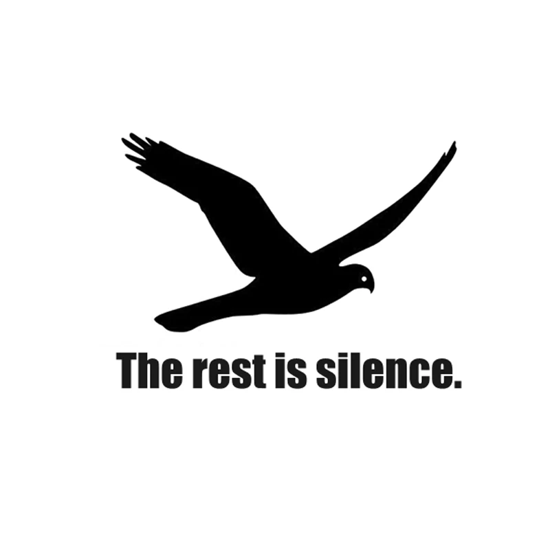 

12.2cm*9.1cm The Rest Is Silence Bird Fashion Vinyl Car Sticker S4-0519