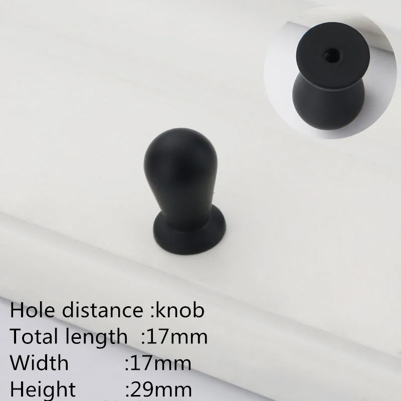 black knob KK& FING Европейский цинковый сплав Медный матовый шкаф ручки и ручки кухонный шкаф дверные ручки для гардероба мебельная фурнитура - Цвет: black knob