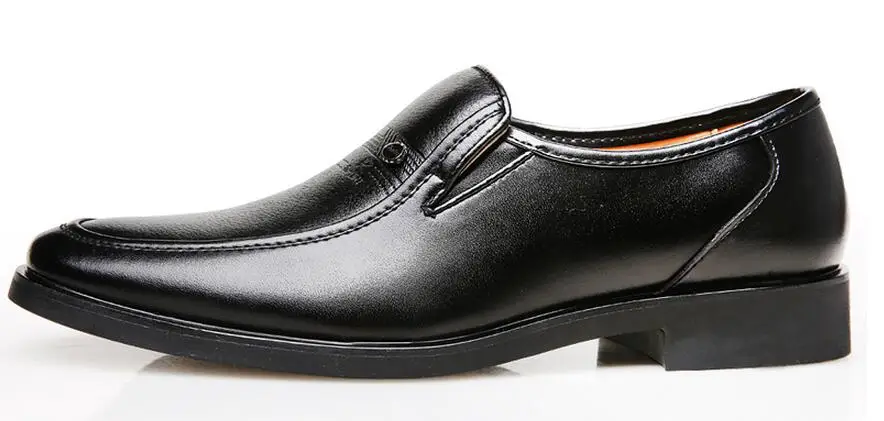 Модные Мужские модельные туфли Свадебные оксфорды без застежки Цвет Черный