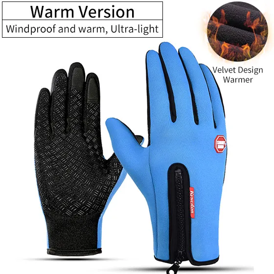 Winter Lake Blue WEST BIKING перчатки для велоспорта с сенсорным экраном гелевые велосипедные перчатки для спорта на открытом воздухе противоскользящие ветрозащитные перчатки для горного велосипеда - Цвет: Winter Lake Blue