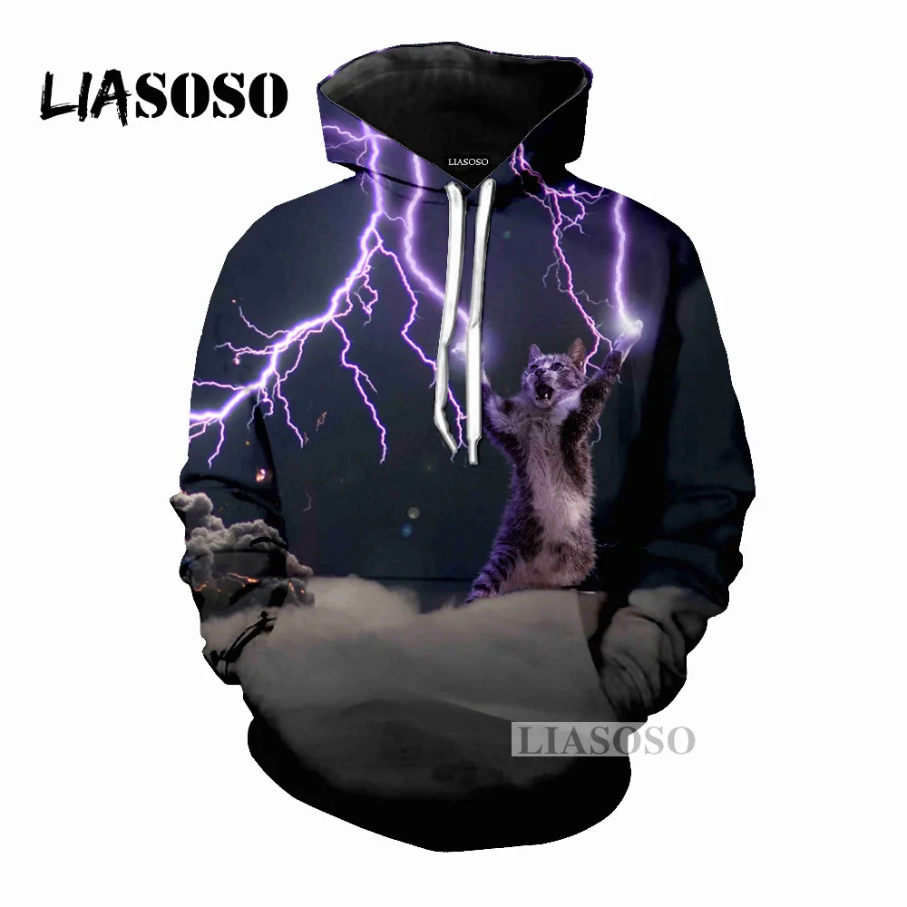 LIASOSO 2019 последней моде fantasy lightning кошки с капюшоном обувь для мужчин и женщин 3D