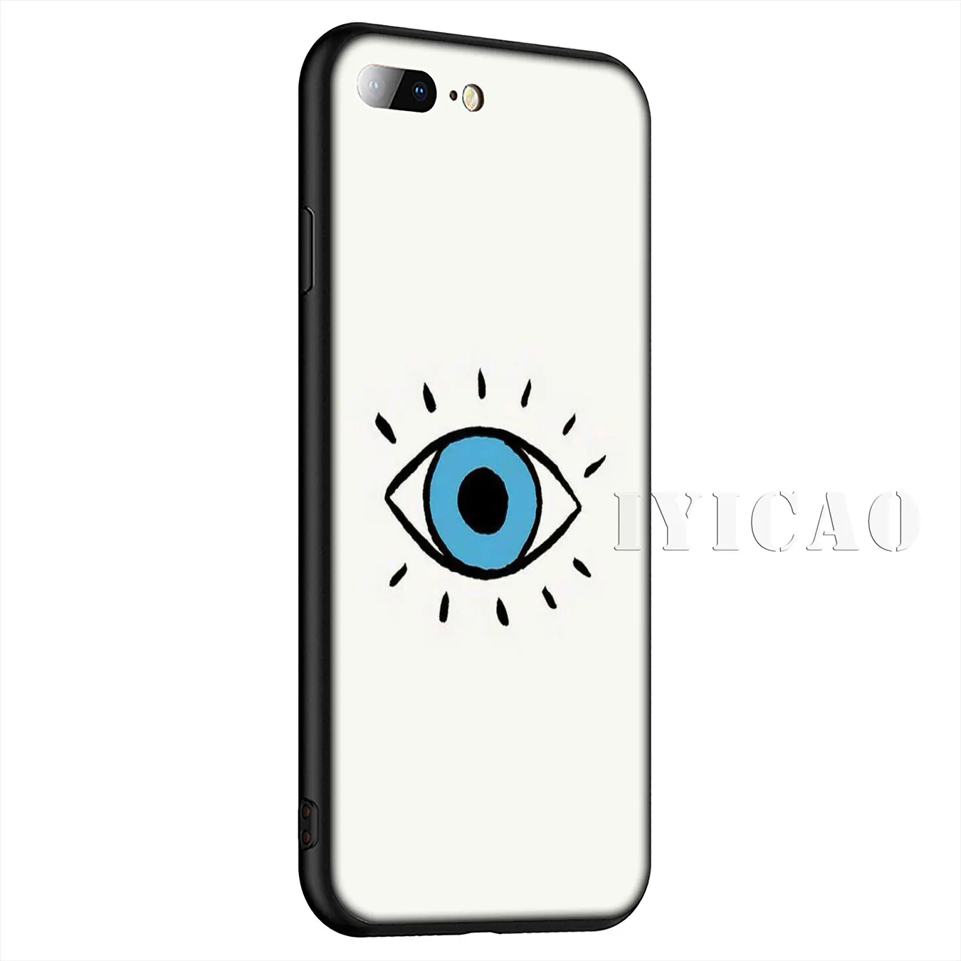 IYICAO Luxury Relief DIY Eyes Couple Printing Drawing Silicone Soft Case for iPhone XR X XS Max 8 7 6 6S Plus 5 5S SE Cover |