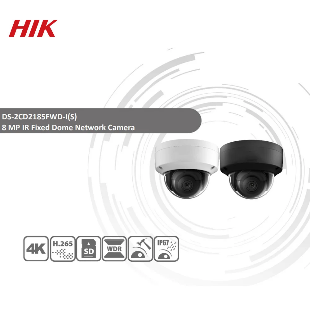 Hikvision оригинальная DS-2CD2185FWD-I 8MP CCTV камера сетевая камера H.265 обновляемая камера аудио интерфейс сигнализации