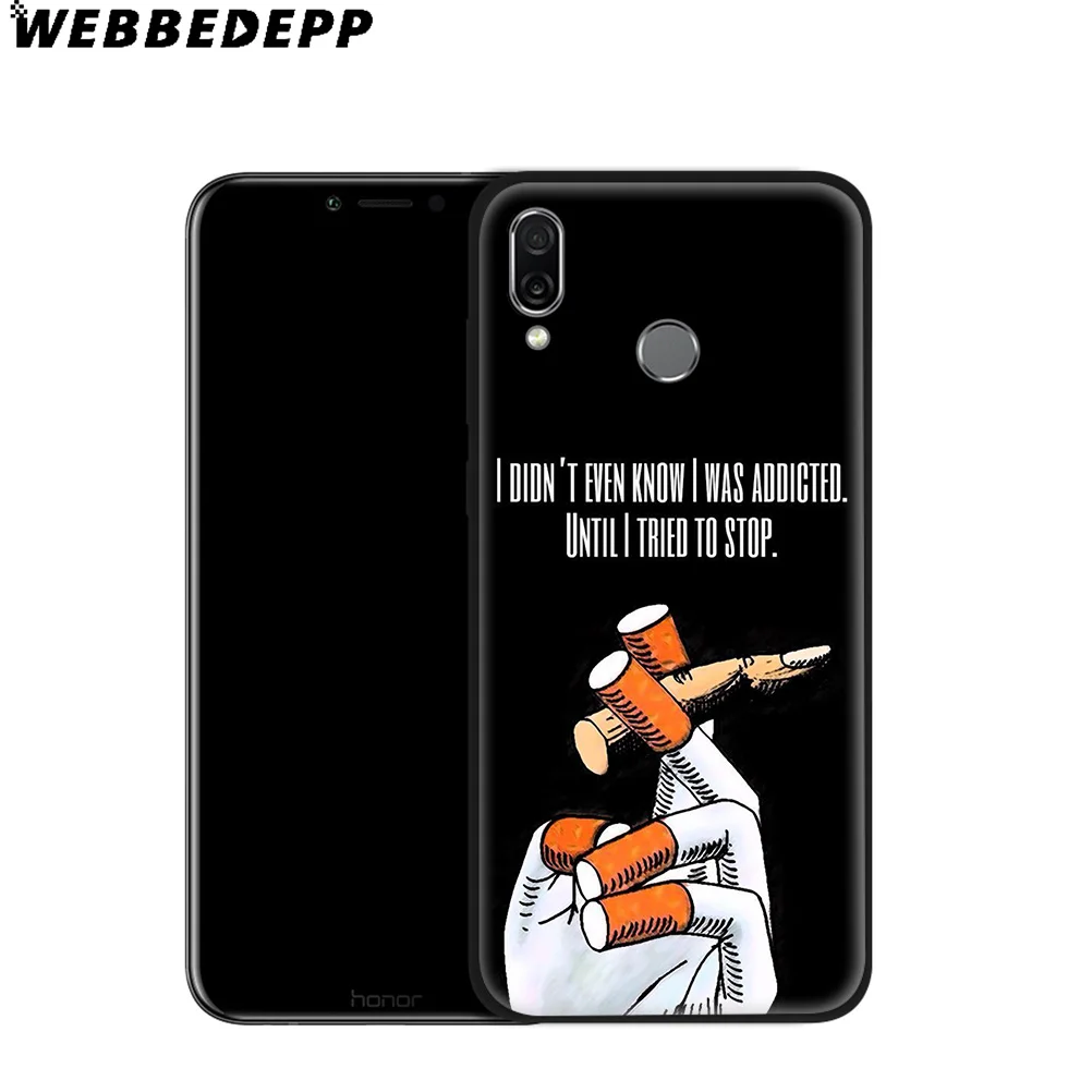 WEBBEDEPP мягкий чехол для сигарет без курения Huawei Mate Honor 20 6A 7A 7C 7X 8 9 9X 10 View Lite Pro 30 |