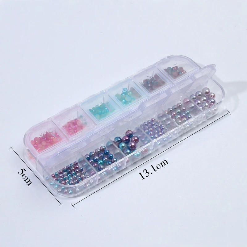 Multi-size Nail Rhinestones 3D Crystal AB Clear Nail Stones Gems Pearl DIY Nail Art Decorations Gold Silver Rivet Rhinestone