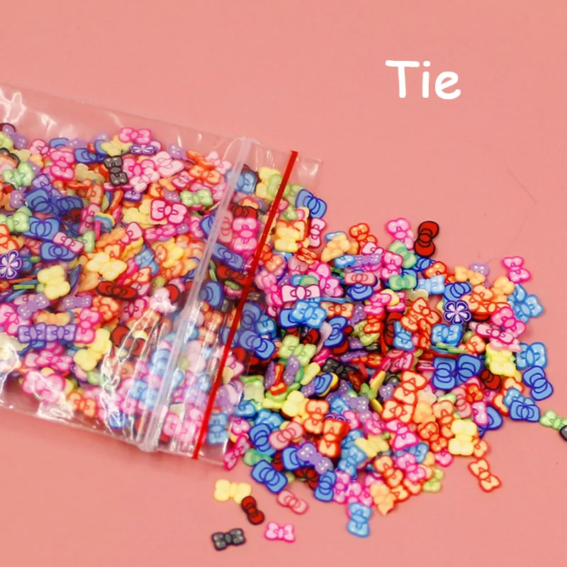 Tie 1000 шт наклейки с фруктами и животными, клейкие аксессуары, модные, сделай сам, для наполнения ногтей, полимерная глина, милые декоративные наклейки, Креативные Игрушки для девочек - Цвет: Tie