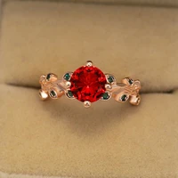 gorgeous rose gold color round cut women cocktail rings size 6 10jewelry gift rings jewelry wedding band ring jewelry