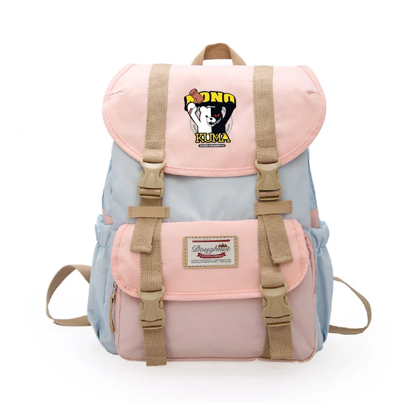 1 Японский стиль Danganronpa медведь Монокума печати большой емкости Mochila Студенческая Сумка подростковая Женская мода путешествия рюкзак - Цвет: 1