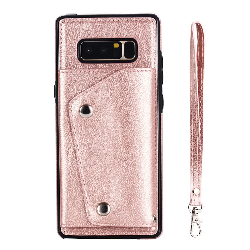 Лаконичный классический кожаный чехол бумажник в стиле ретро для Samsung Galaxy S9 S8 Plus S7