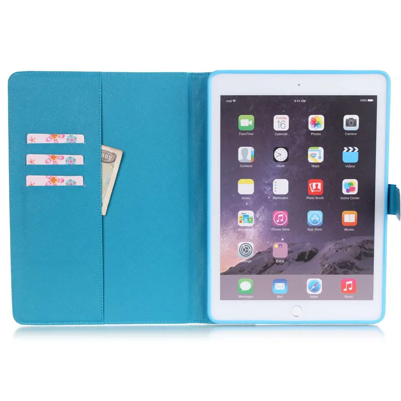 Популярный чехол из искусственной кожи с узором и отделениями для карт Apple iPad Air 2