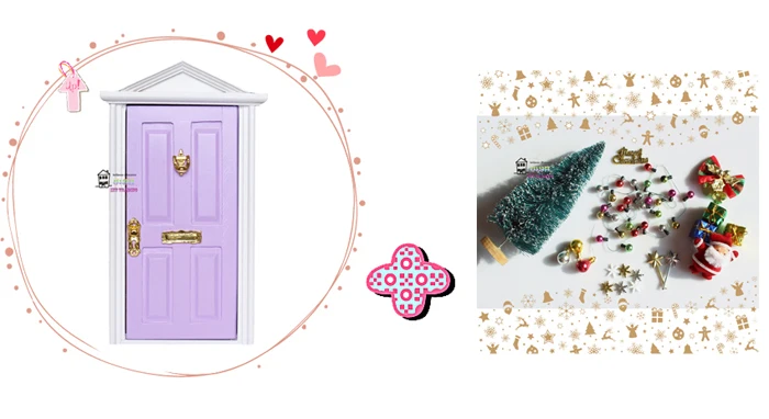 purple Миниатюрный 1:12 для кукольного домика, Сказочная дверь, 5 цветов, розовый, голубой, фиолетовый, красный, для греческой улицы, открытые части для кукол и рождественские аксессуары - Цвет: purple