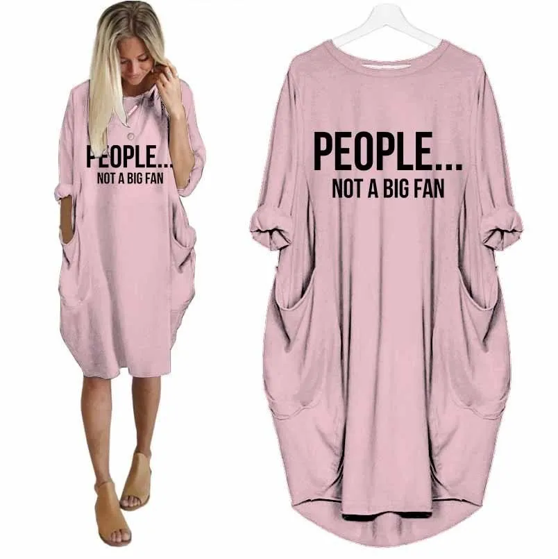 

2021 New Fashion T-Shirt for Women people not a big fan printed funny Tshirt Tops Graphic Tees Women Off The Shoulder