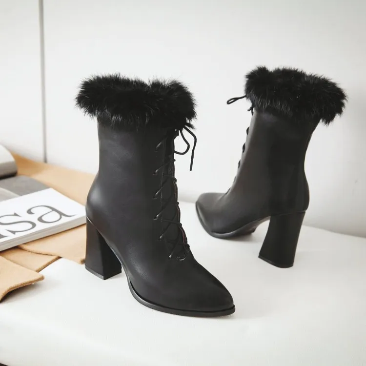 Женские ботинки с замшевой перекрестной шнуровкой и молнией сбоку | Обувь