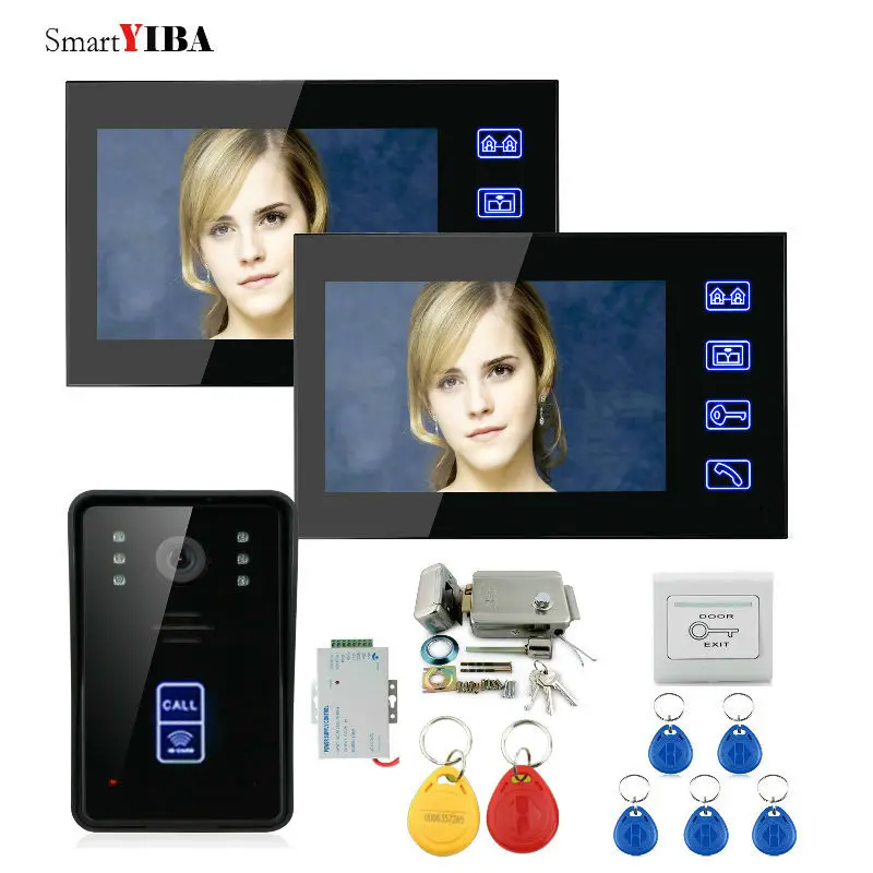 SmartYIBA 7 &quotLCD Водонепроницаемый сенсорный ключ видеодомофон RFID разблокировка