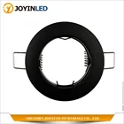 10 шт.лот, черный цвет, Круглый встраиваемый потолочный светодиодный светильник, GU10 MR16, точечный светильник, оправа из цинкового сплава