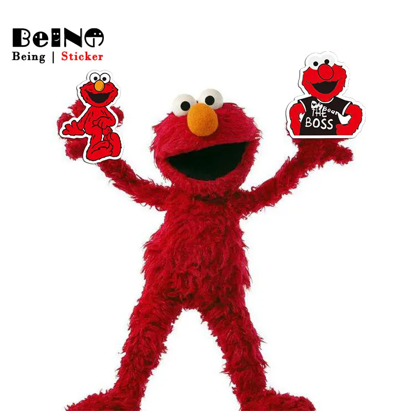Elmo Улица Сезам стикер супер герой милый водонепроницаемый чемодан коробка для