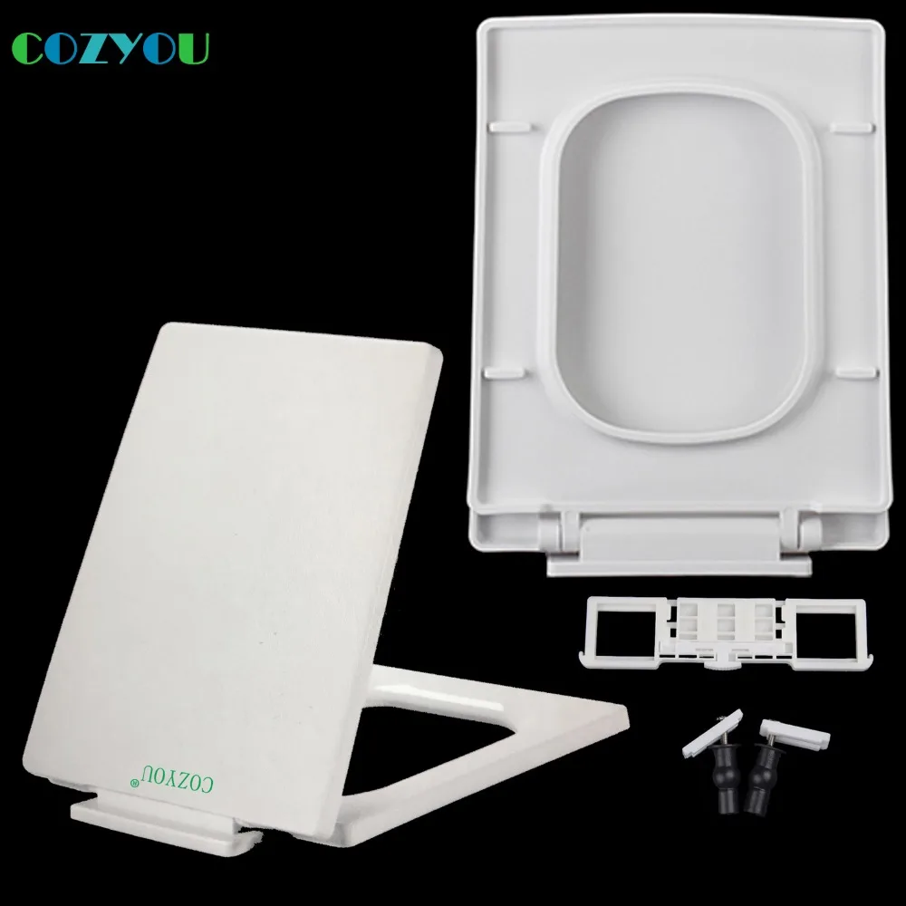 

COZYOU Toilet seat PP Square shape Quick Release soft Close toilet lid Length 430mm to 455mm Width 355mm to 365mm GBP17291PF