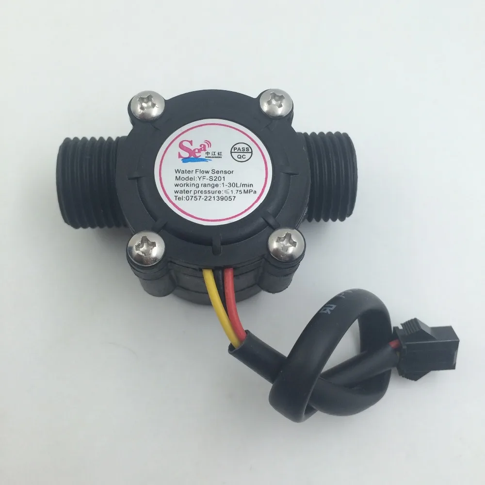 Новый G1/2 &quotрегулятор потока воды ЖК дисплей + Соленоидный клапан датчик Датчик