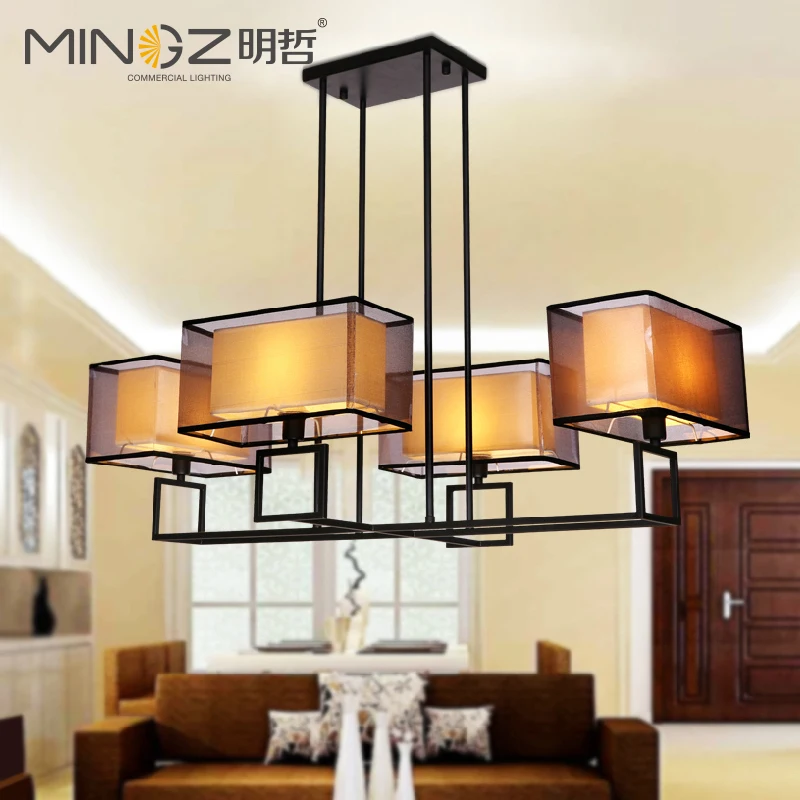 Mingzhe new Chinese hotel project lamp chandelier Retro bedroom living room dining modern restaurant chandelier lamp shelf lamp adapterlamp