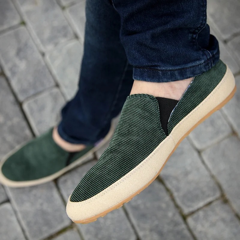 Новинка красивые летние мужские туфли низкие Дышащие на плоской подошве для