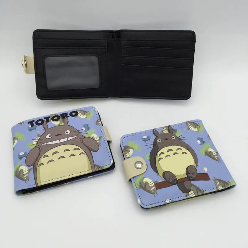 Totoro Наруто Аниме Акацуки Учиха Итачи Синтетическая кожа короткий кошелек цельный держатель для карт кошелек для крутого дизайна косплей подарок - Цвет: Totoro