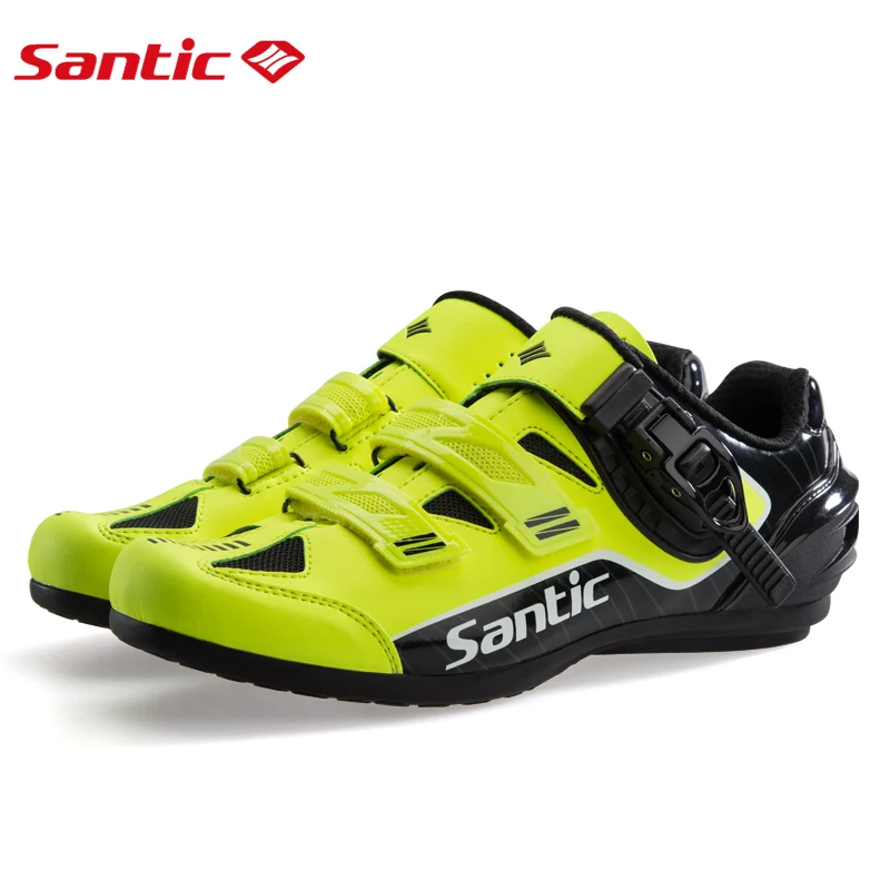 

Santic Men No-Lock Cycling Shoes Reflective MTB Shoes Bike Bicycle Rubber Outsole Breathable Road Shoes Zapatillas Ciclismo