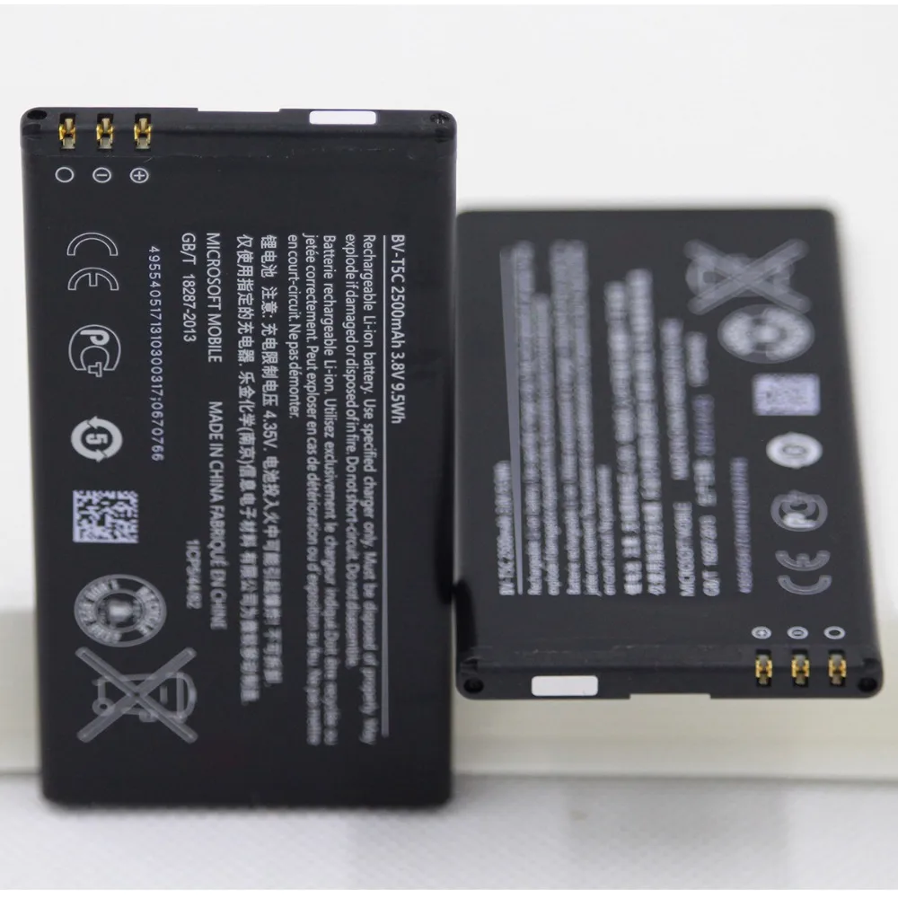 Для Nokia Lumia 640 RM 1113 1073 1077 BVT5C 2500 мАч BV T5C литий ионная запасная батарея для