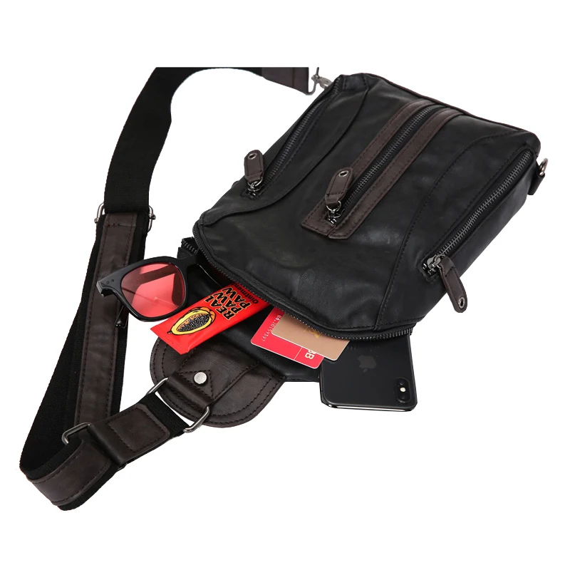 2019 Новая мода Мужские сумки через плечо мульти-карманный из искусственной кожи