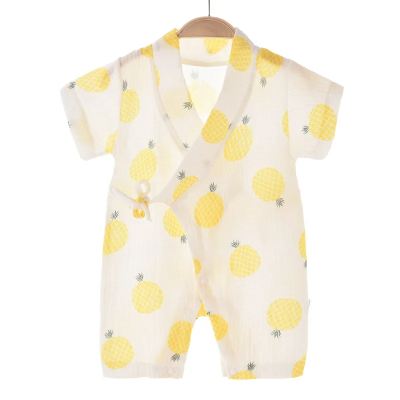 Летние детские комбинезоны с короткими рукавами для новорожденных мальчиков и