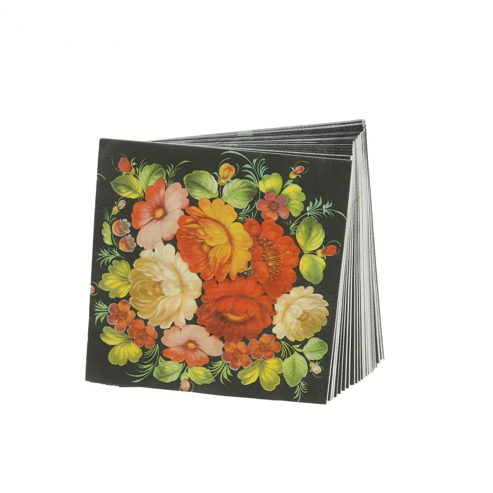 floral flower paper napkins event &amp party tissue cocktail decor serviettes 20pcs | Дом и сад