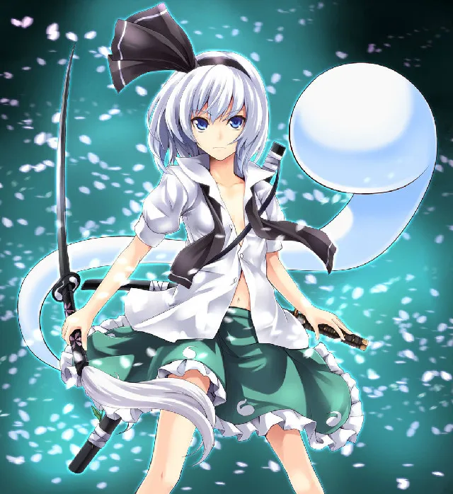 Touhou Project Perfect Cherry Blossom Youmu Konpaku Half-phantom Anime White Cosplay Cute Toy Stuffed &amp Plush Cartoon Doll |