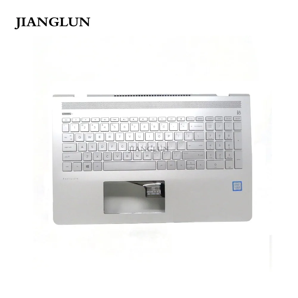 

JIANGLUN для HP Pavilion 15-CC 15T-CC 15CC15-CC123CL 15Z-CD, верхняя крышка, Упор для рук, серебристая с английской клавиатурой 926859-001