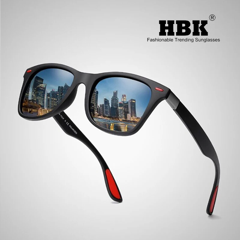 Поляризованные солнцезащитные очки HBK винтажные брендовые квадратные для