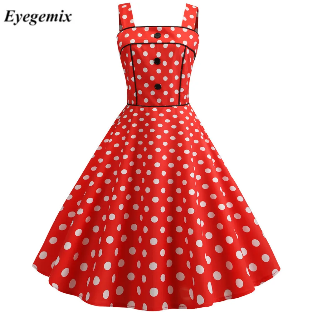 Женское платье в ретро стиле Robe Vestidos Лето 1950s 60 горошек Вечерние Платья