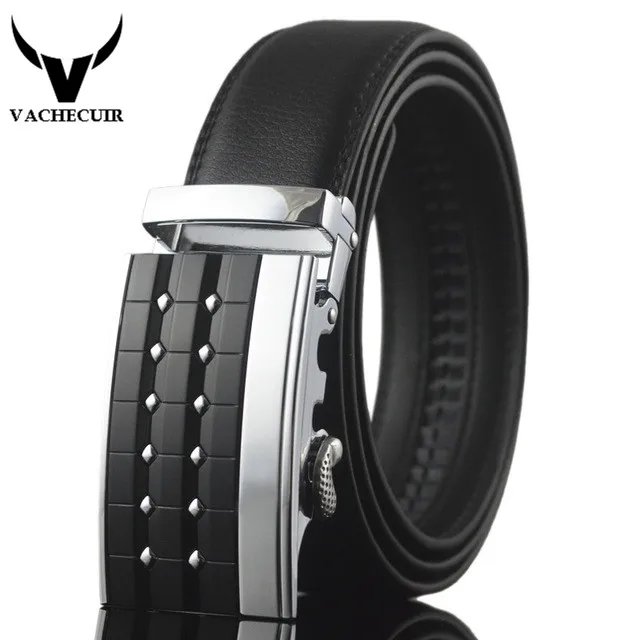

2017 New Fashion Brown and Black Top Quality Cowhide Men Leather Belts Business Strap Designer Belt, Automatic Buckle Belts W200